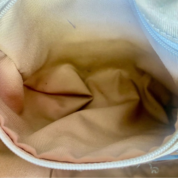 Talbots leather Black and Cream Chain Patterned Bucket Bag Chain crossbody bonus - Picture 7 of 9